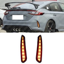 For Honda Civic Type R 2023-2026 LED Rear Fog Light Tail Bumper Light Brake Lamp