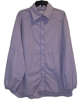 Wilo The Label Australia Womens Lilac Purple Oversized Parachute Shirt Sz M NEW