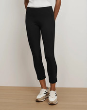 NEW 295 VERONICA BEARD SCUBA ZIP BACK SLIM FIT PANTS BLACK SZ 4