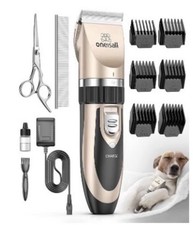 Oneisall CHARGE Dog Grooming Kit Low Noise 2-Speed Rechargeable Clippers