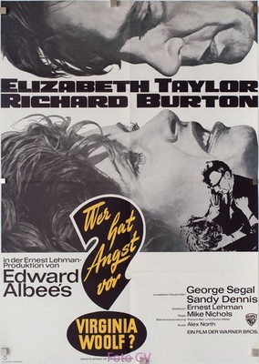 Kino-Plakat Wer hat Angst vor Virginia Woolf?/Who's Afraid. 1966 Burton, Taylor