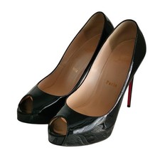 CHRISTIAN LOUBOUTIN NEW VERY PRIVE 120 Pumps Pin Heel Sandal Leather EU:37 Shoes
