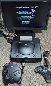 Sega Saturn Console Lot 3d Pad, 2d Pad,Cables,Game,Action Replay, Modded Rd Desc
