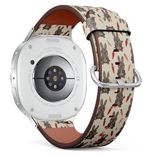 Bunnies Carrots Beige Vegan Leather Watch Band 40/44/46mm 