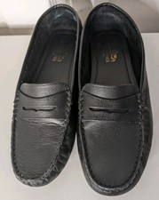 Coach And Four Womens Shoes Size 9M Leather Italy Penny Black Moccasin Loafer