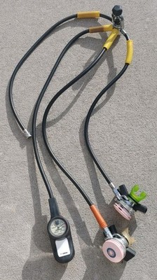 Mares Dual MR12 III Scuba Diving Octopus Regulator with Oceanic Combo Dive Gauge