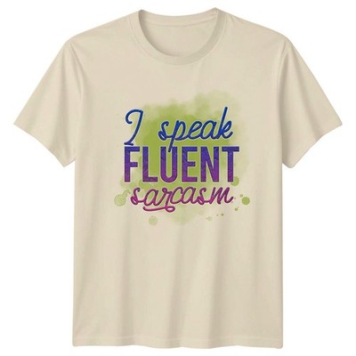 T-Shirt Ich spreche fließend Sarkasmus lustig Humor sarkastisch Retro Geschenk für Ihn