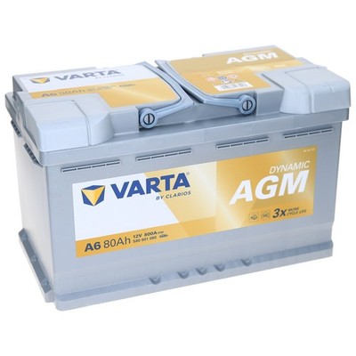 Autobatterie VARTA AGM 80 Ah A6 12V 80Ah ersetzt 74 75 77 85 88 90 95 Start&Stop