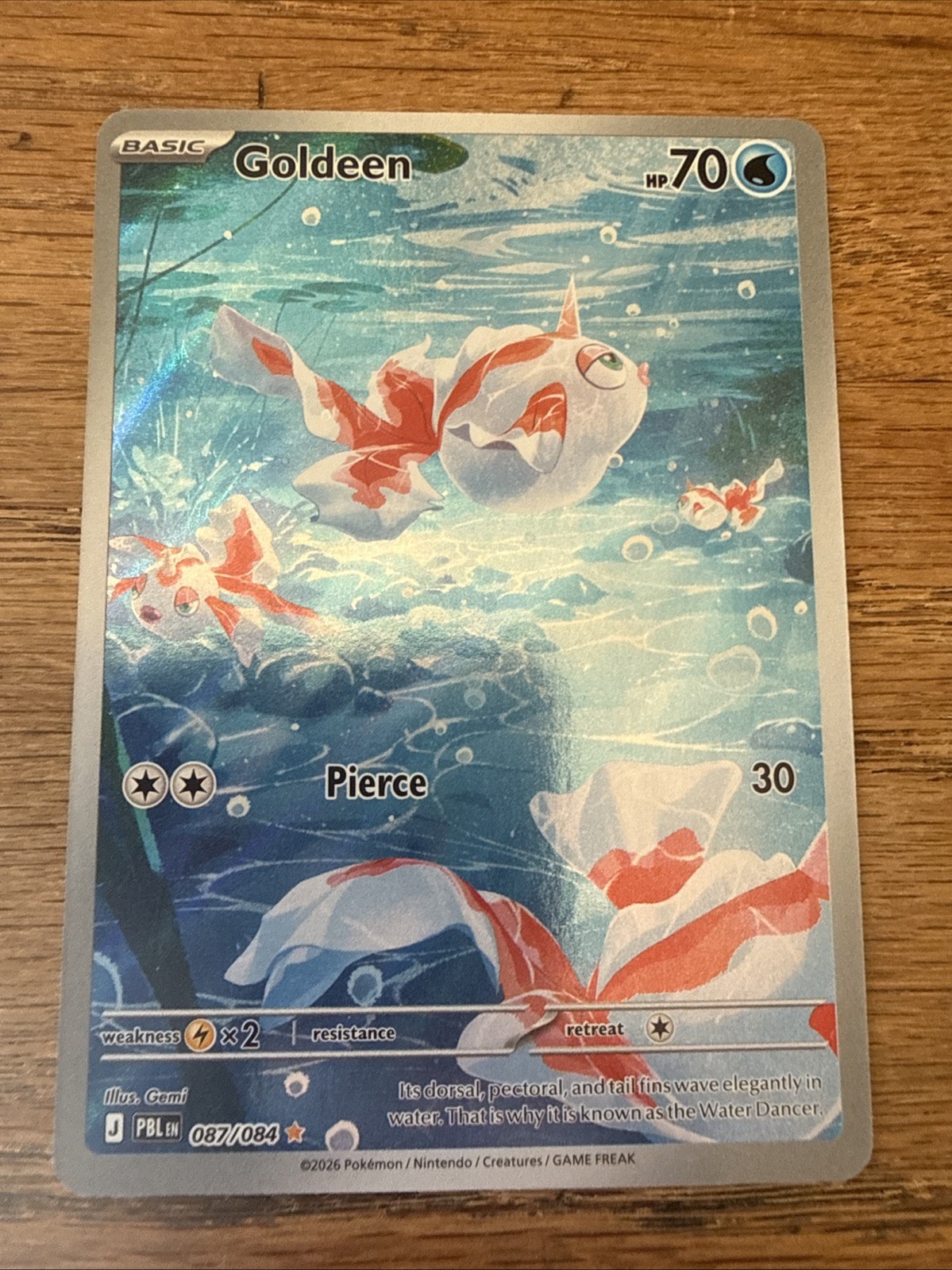 Pokemon TCG Pitch black Goldeen 087/084 70 HP 2024 full art