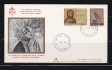 Vatican KimCover Saint Catherine of Siena 1970 - 2 Stamps Vatican Scott #423 487