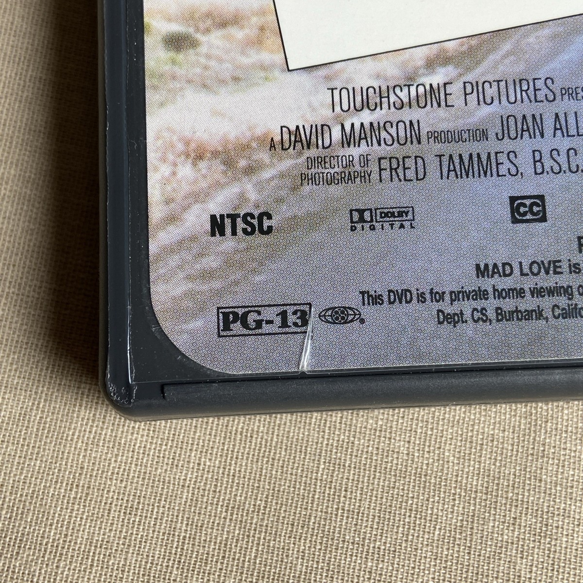 Mad Love (DVD 1995) W/ Insert RomCom Chris O'Donnell Drew