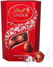 Lindt Lindor Milk Chocolate Truffles – 200g Box (Approx. 16 Balls) – Smooth 