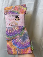 Celeste Stein Calza Diva Piedi Collant Principessa Americana Pavone Vibrante Nuovo con etichette