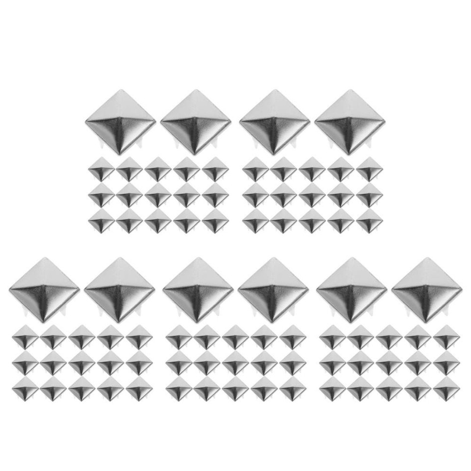 80pcs Square Pyramid Studs For Clothing - 12mm 4-Claw Nailhead Spike ...