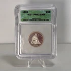 1882 25C Seated Liberty ICG PR62 CAM
