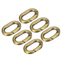 "Feder Ovaler Ring,6Stk 0,83\" Trigger Feder SchlüSselanhäNger Schnalle,Messing"