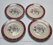  Royal Seasons Christmas Snoman 6.5" Decorative Plate Set Of 4 