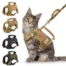 Tactical Cat Harness with Leash Small Dog Cat Puppy Vest Strap with Handle