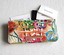 BRAHMIN ADY SEALIFE MELBOURNE OCEAN LEATHER BI-FOLD SLIM WALLET NWT