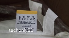 All-Natural REAL Feather  Down Dreams Classic Soft Pillow Queen 20x30 White