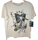 King Jack Skellington Off White T Shirt Boys Youth 10-12 With Tags