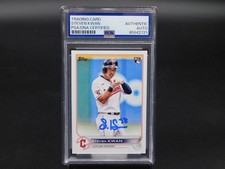 Steven Kwan Signed RC Rookie 2022 Topps Update Variation Card Guardians PSA DNA