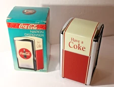 Vintage Coca Cola 50's Diner Style Napkin Holder Dispenser 1992 Chrome Coke 8795