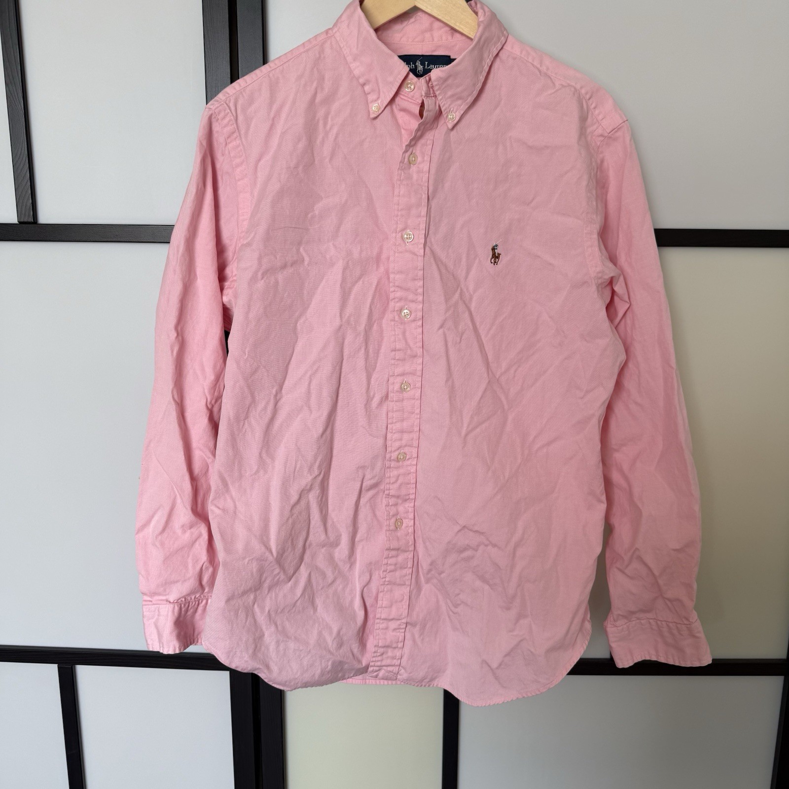 Polo Ralph Lauren camicia uomo 16 34 35 rosa pony preppy classica tranquilla lusso