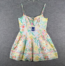 Roller Rabbit x Target Sun Dress Tropical Print Yellow Green Womens Size M NWT