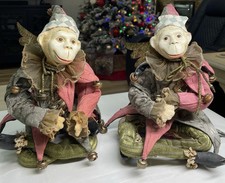 Vintage Court Jester Flying Monkeys as in the Wizard of Oz Set of 2. RARE SET