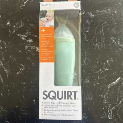 Boon SQUIRT Silicone Baby Feeding Dispensing  Spoon    Mint  3 oz  NiB