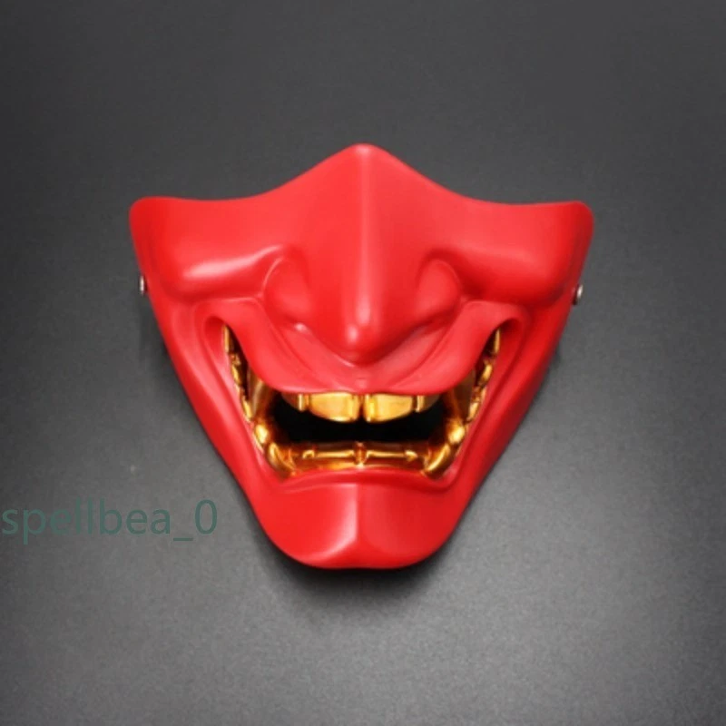 Halloween Japan COSPLAY Hannya Mask Half-face Resin Mask Ghost Head Ball Party - Image 4 of 4