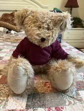 Vintage Brown Teddy Bear W/Sweatshirt