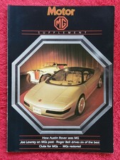 MG CARS MOTOR MAGAZINE SUPPLEMENT 1985 AUSTIN ROVER RESTORE SUPERB CONTENT