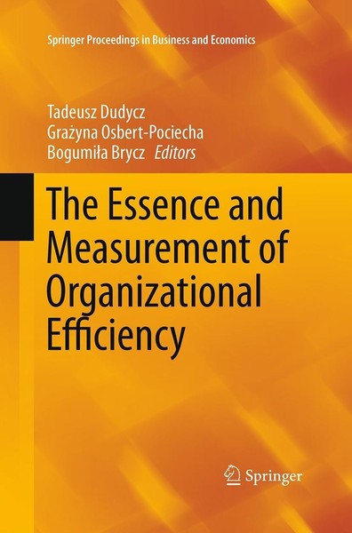 The Essence And Measurement Of Organizational Efficiency Tadeusz Dudycz-image