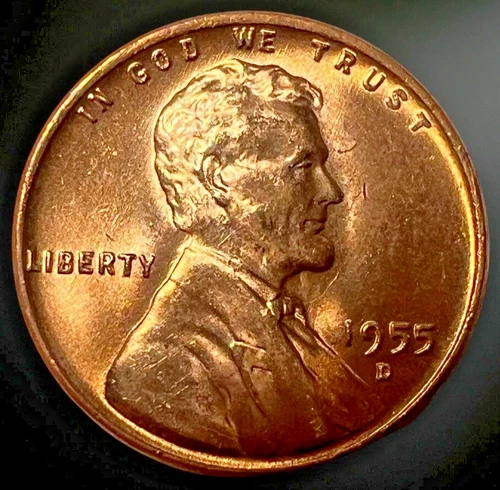 1955 D Denver Lincoln Wheat Cent Brilliant Uncirculated (BU)