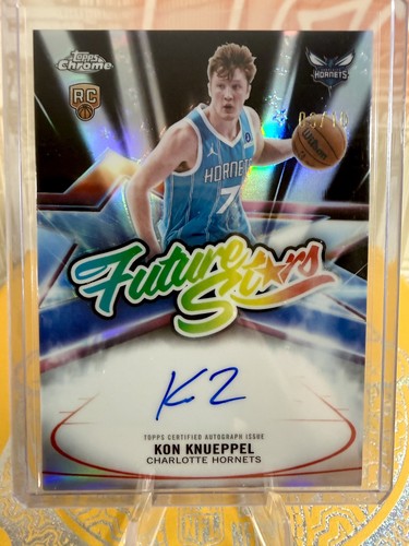 Kon Knueppel [Refractor Black] #FS-KK 2025 Topps Chrome Future Stars Autograph card