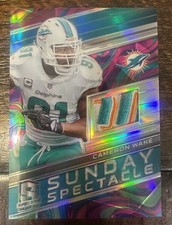 2018 Panini Spectra Sunday Spectacle Cameron Wake Game Worn Logo Patch 1/4