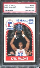 1989-90 NBA Hoops #116 Karl Malone All-Star PSA 10 GEM MINT - Utah Jazz HOF