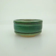 Japanese Bonsai Pot 5.8 cm Seika Green Round Shape Cactus Plants Botanical