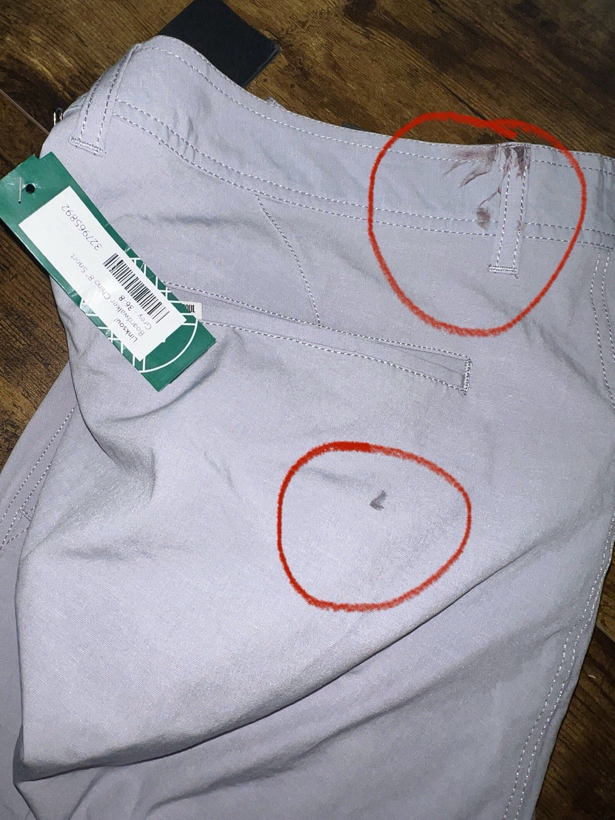 NWT! Linksoul Boardwalker Chino 8'' Shorts - Gray Size 36