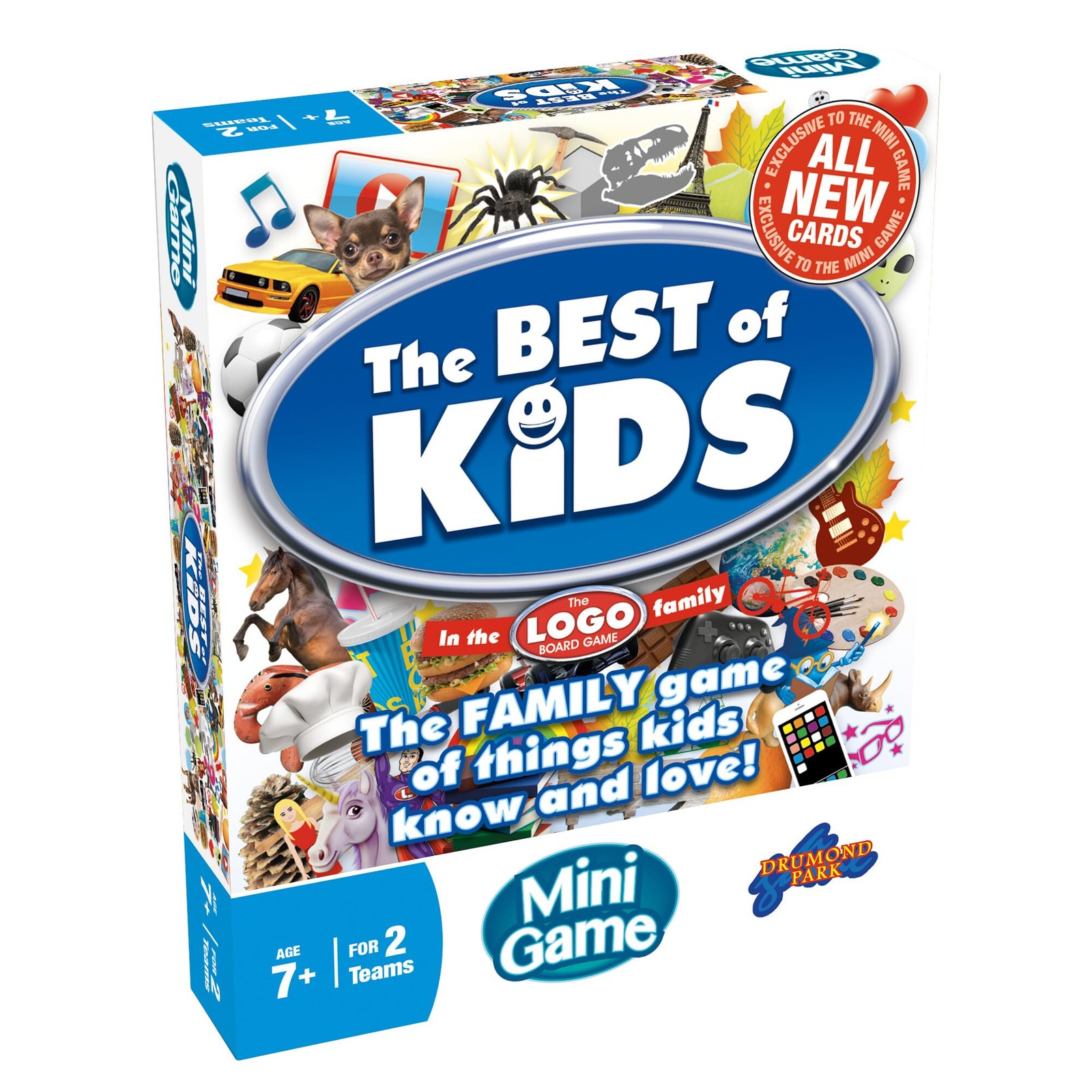 Drumond Park LOGO Best of Kids Mini Board Game - Trivia Game with Kid Friendly Q