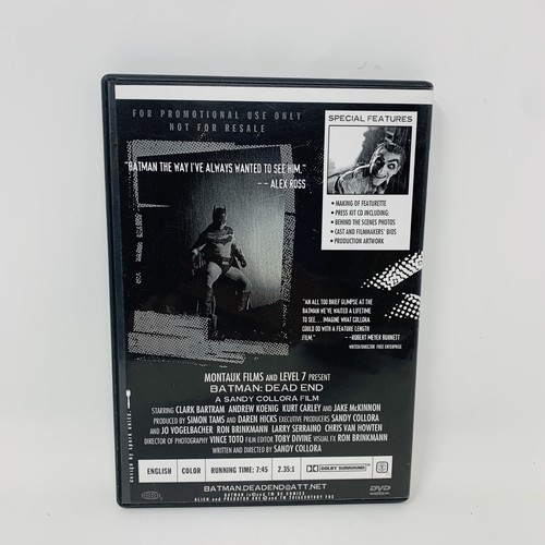 Batman Dead End A Film by Sandy Collora Comic Con Limited Ed Short Film DVD 2003 - Picture 2 of 5