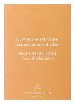 Jacques Herbin Farbkarte, 10 Tinten der Serie Prestige 13JT