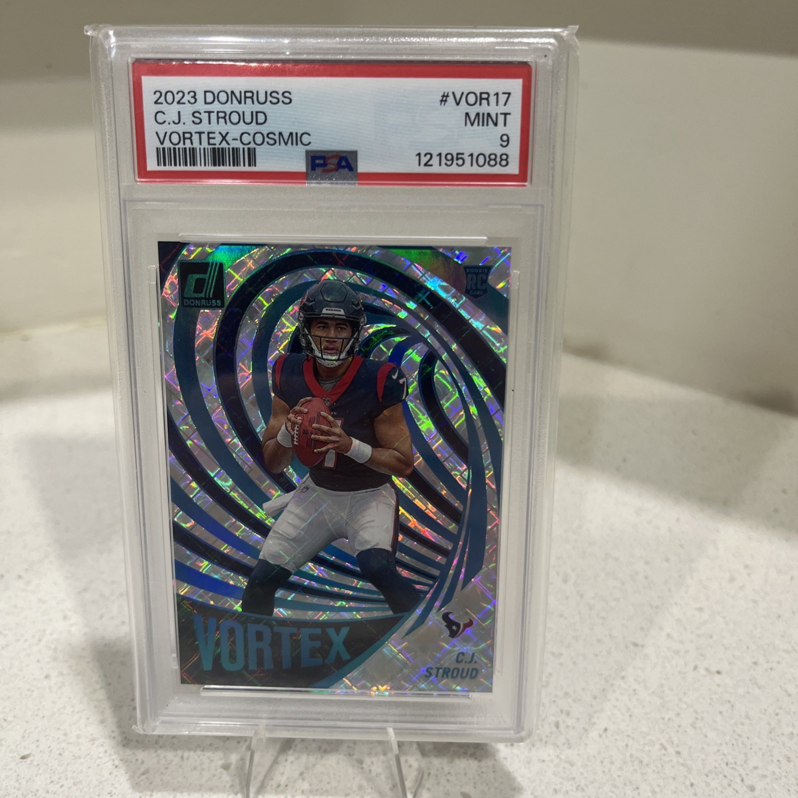 2023 Panini Donruss - Vortex Cosmic #VOR-17 C.J. Stroud /100 (RC) PSA Mint 9!