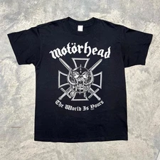 Motorhead The World Is Yours Logo Black Unisex T-shirt Size S-5XL