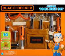 Black Decker Junior 14 Piece Toy Tool Belt Set