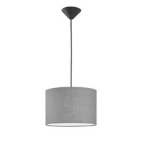 HäNgelampe Esstischleuchte Pendelleuchte Grau Leinen Wohnzimmerleuchte D 30 Cm