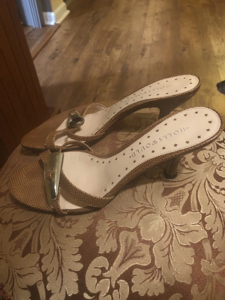 Hollywould Brown Animal Print Sandals- Size 6B - Image 4 of 4