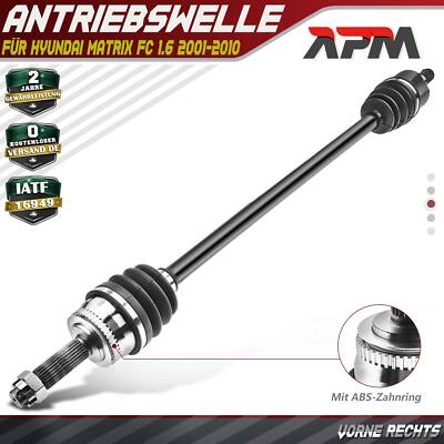 Antriebswelle Vorne Rechts Mit ABS Ring Schaltgetriebe für Hyundai Matrix FC 1.6